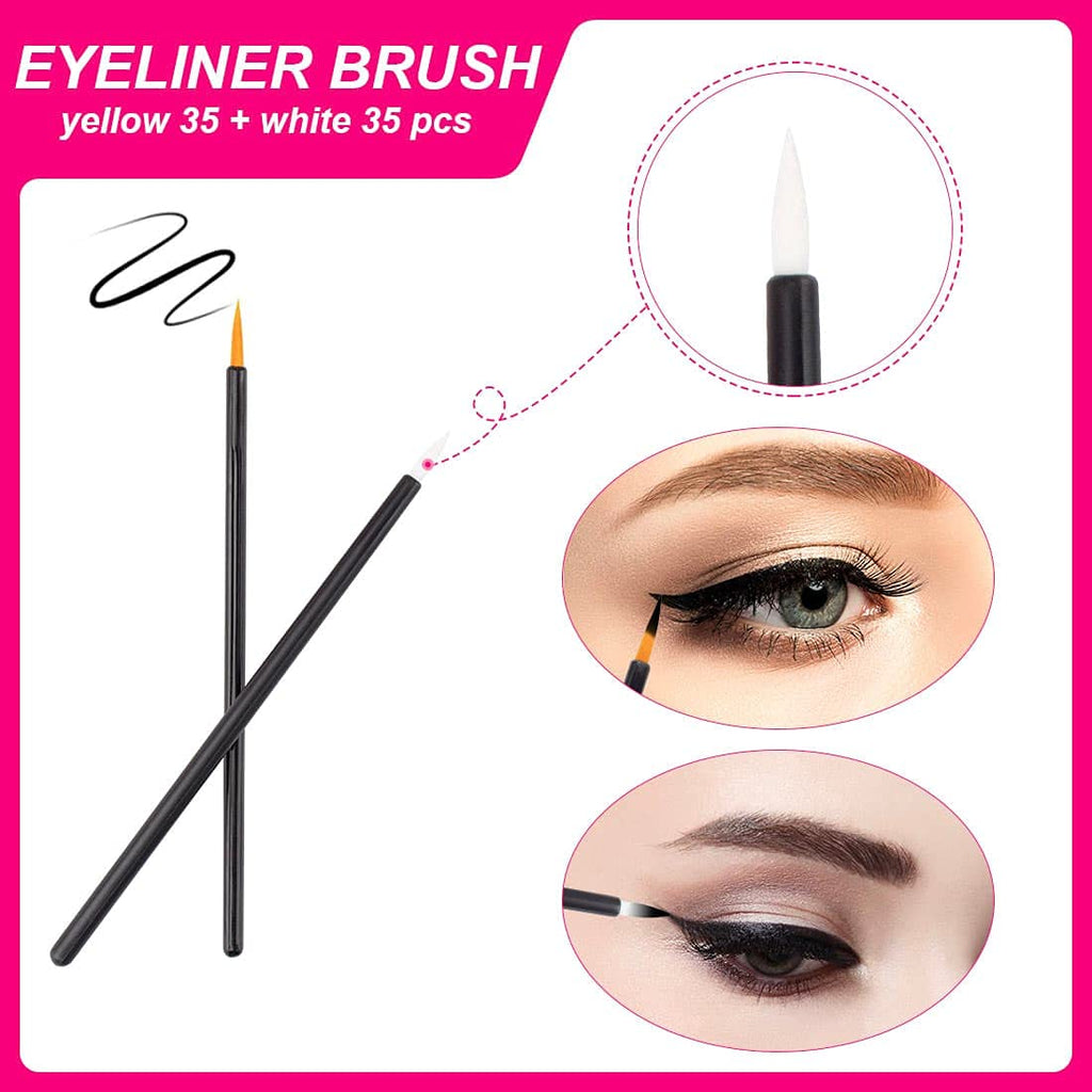 283 Pieces Makeup Tools Kit Includes Plastic Storage Organizer Box Hair Clips Eyeliner Brushes Mascara Wands and Lipstick Applicators for Lip (283A)