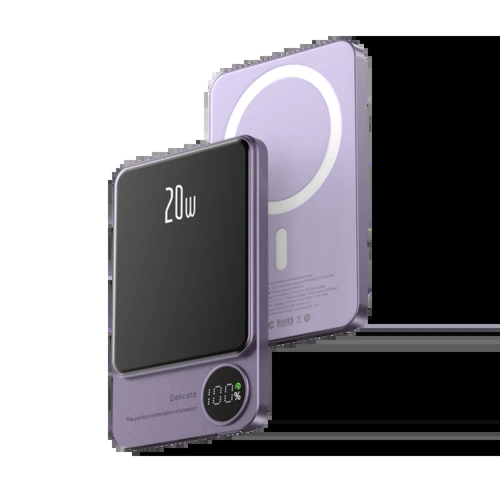 Owyfho 10000Mah Alloy for Magsafe Power Bank Magnetic Power Bank Wireless Fast Charger for Iphone 15 14 13 12 11 Backup Battery for Magsafe