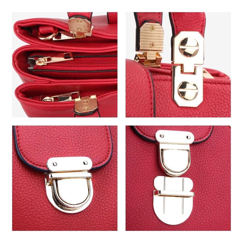 Dasein Women Satchel Handbags Top Handle Purse Medium Tote Bag Vegan Leather Shoulder Bag