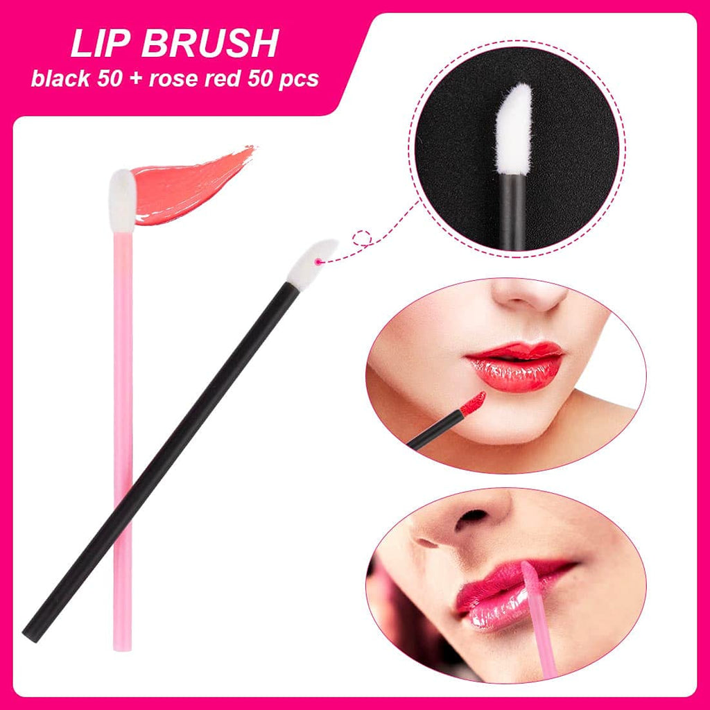 283 Pieces Makeup Tools Kit Includes Plastic Storage Organizer Box Hair Clips Eyeliner Brushes Mascara Wands and Lipstick Applicators for Lip (283A)