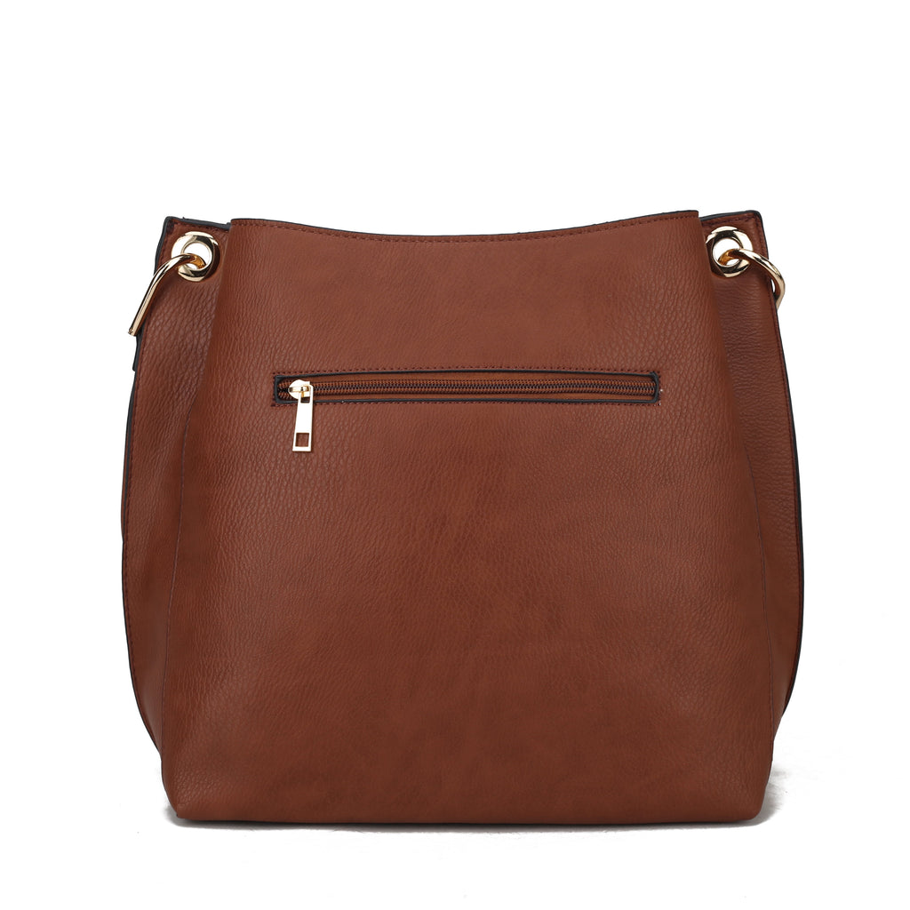 MKF Collection Shivani Vegan Leather Women'S Hobo Bag & Wristlet Wallet, Fashionable Shoulder Purse Handbag 2 Pcs by Mia K - Red