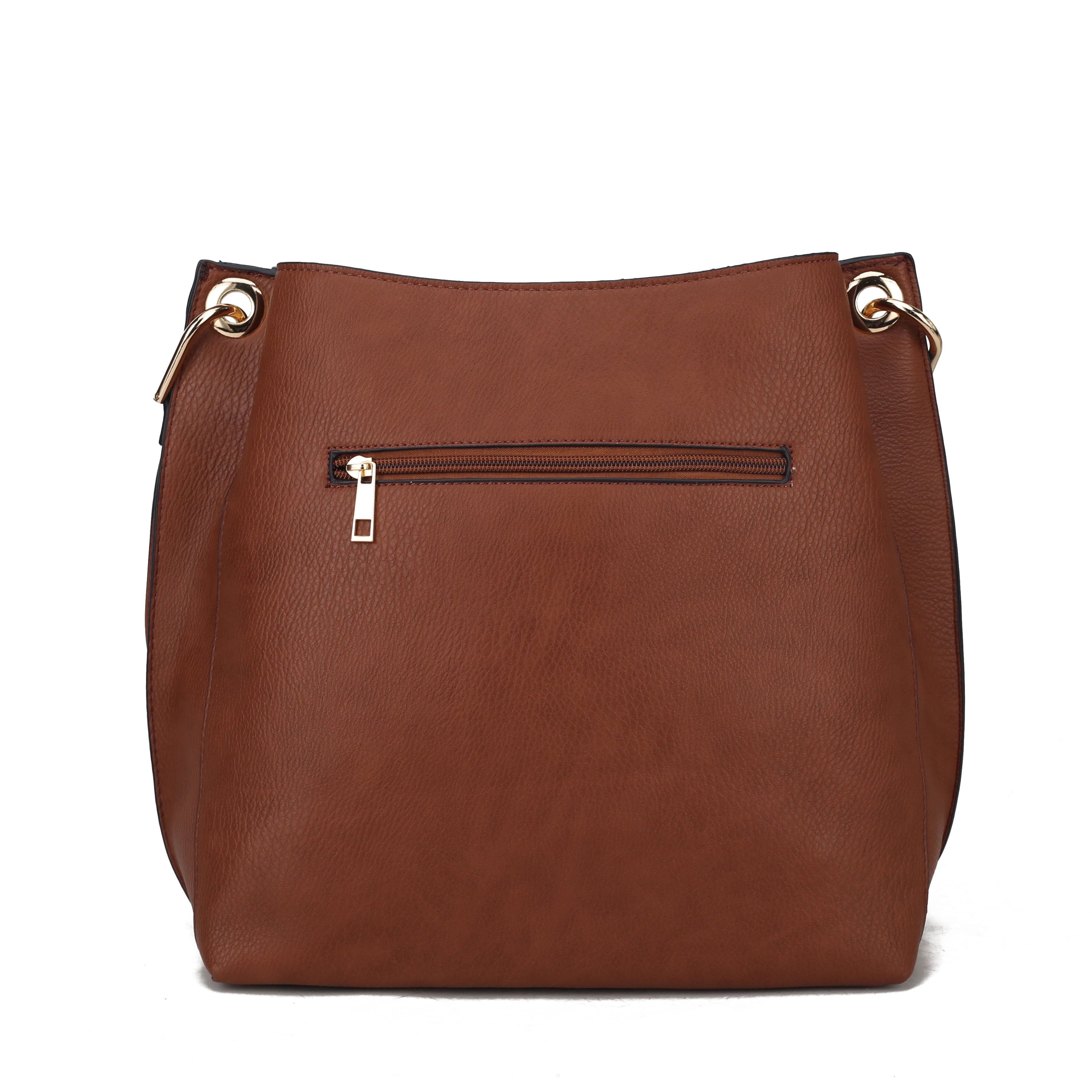 MKF Collection Shivani Vegan Leather Women'S Hobo Bag & Wristlet Wallet, Fashionable Shoulder Purse Handbag 2 Pcs by Mia K - Red