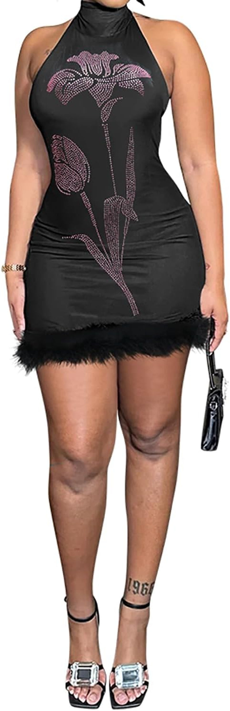 Women Long Sleeve Birthday Dresses Sexy Hot Diamond Process Sexy Dress Party Club Night Dress…