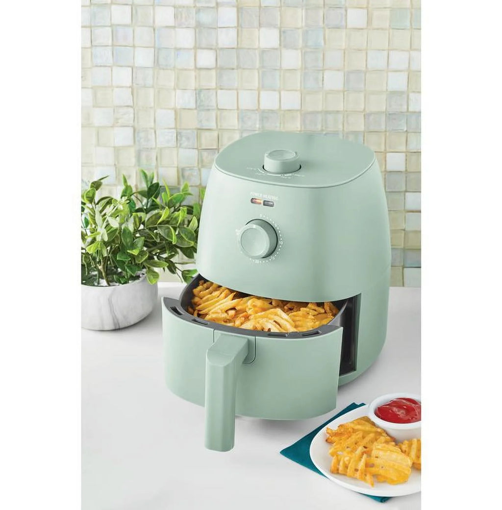 Mainstays 2.2 Qt Air Fryer, Sage Green - Automatic Shutoff, Nonstick