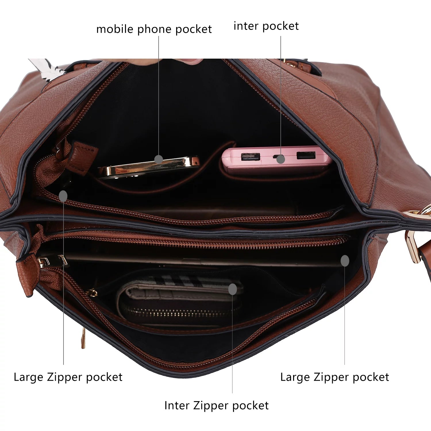 MKF Collection Shivani Vegan Leather Women'S Hobo Bag & Wristlet Wallet, Fashionable Shoulder Purse Handbag 2 Pcs by Mia K - Red