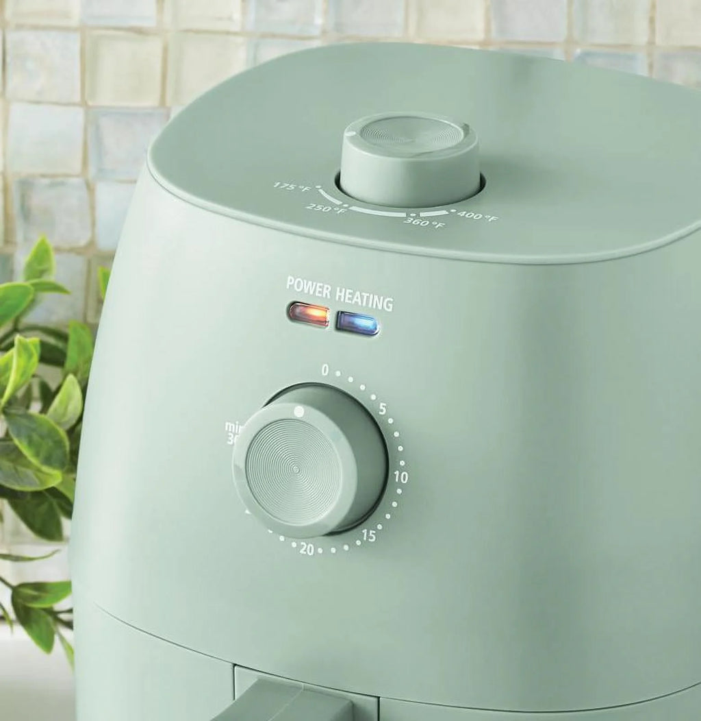 Mainstays 2.2 Qt Air Fryer, Sage Green - Automatic Shutoff, Nonstick