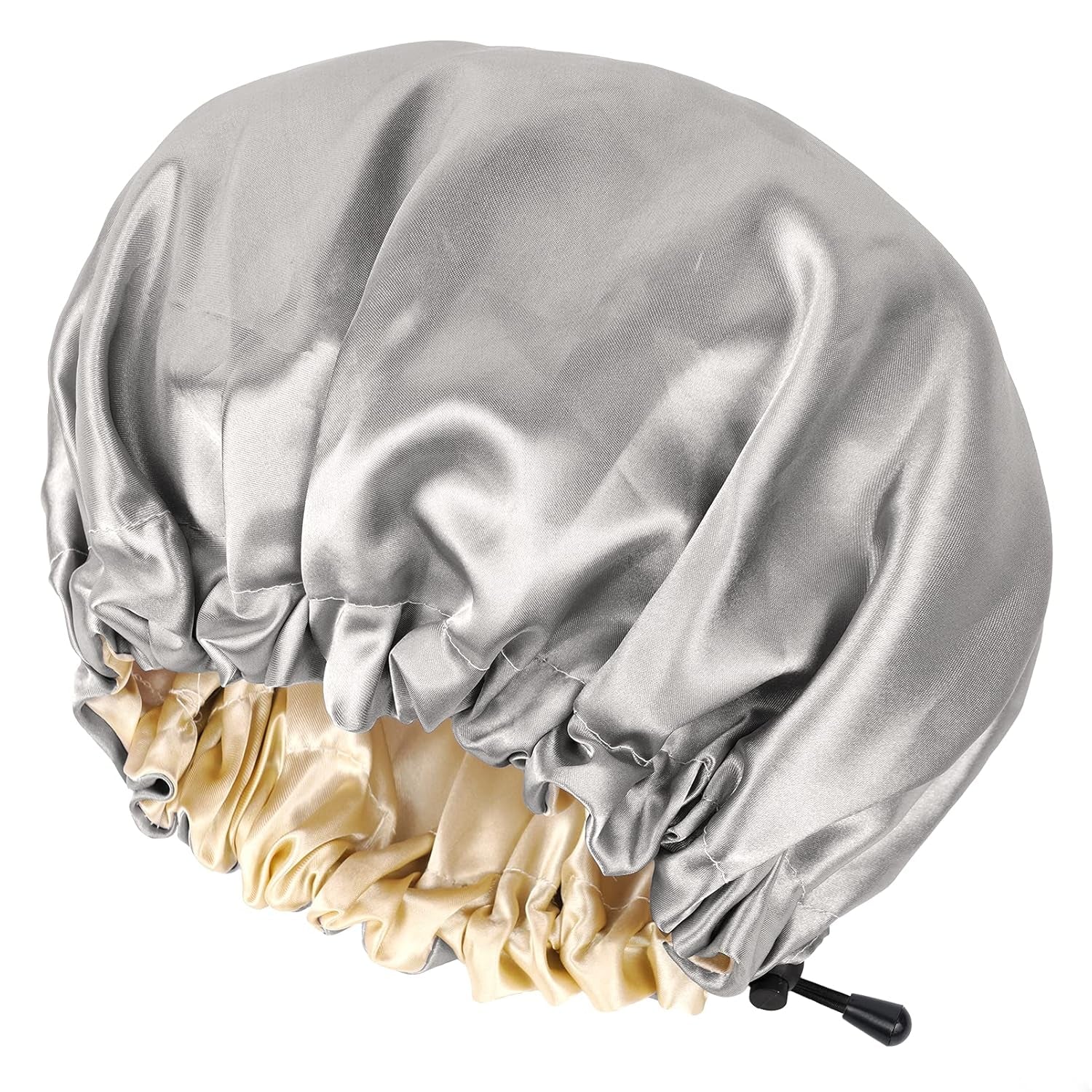 CHORHA Satin Sleep Cap, Double-Sided Adjustable Bonnet (Coral)
