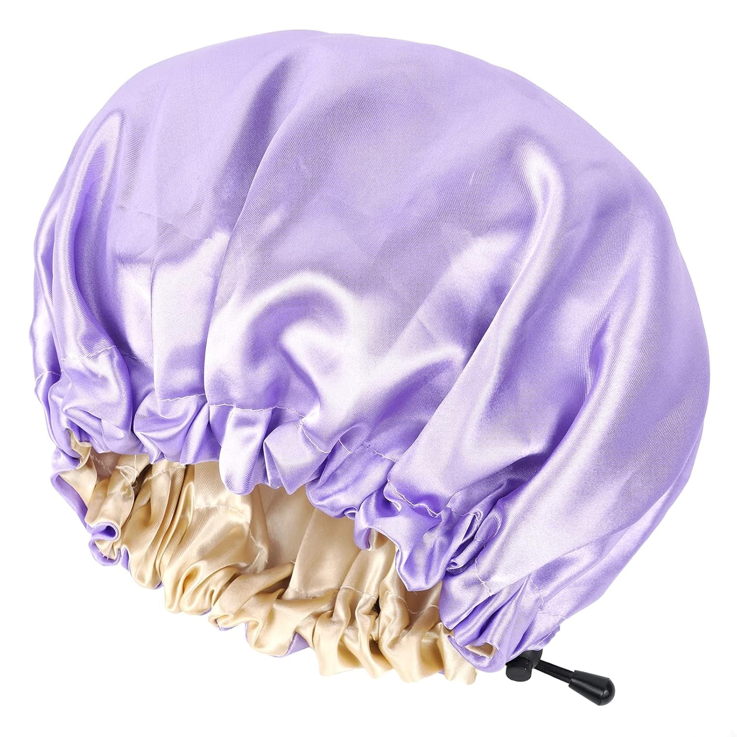 CHORHA Satin Sleep Cap, Double-Sided Adjustable Bonnet (Coral)