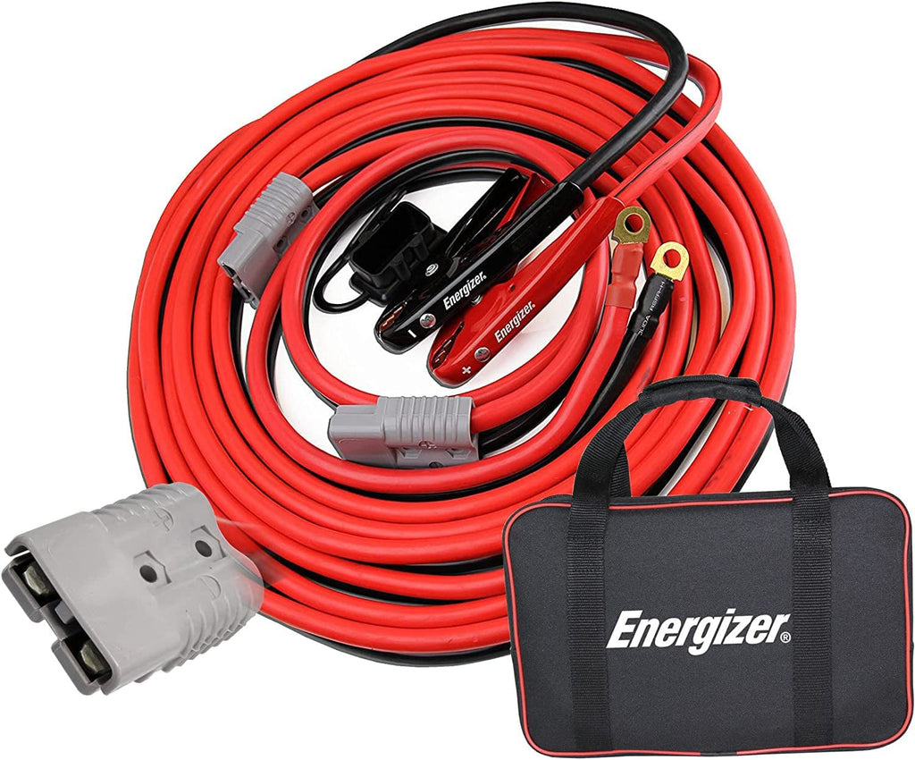 Energizer Jumper Cables for Car Battery, Heavy Duty Automotive Booster Cables for Jump Starting Dead or Weak Batteries with Carrying Bag Included (20-Feet (2-Gauge)