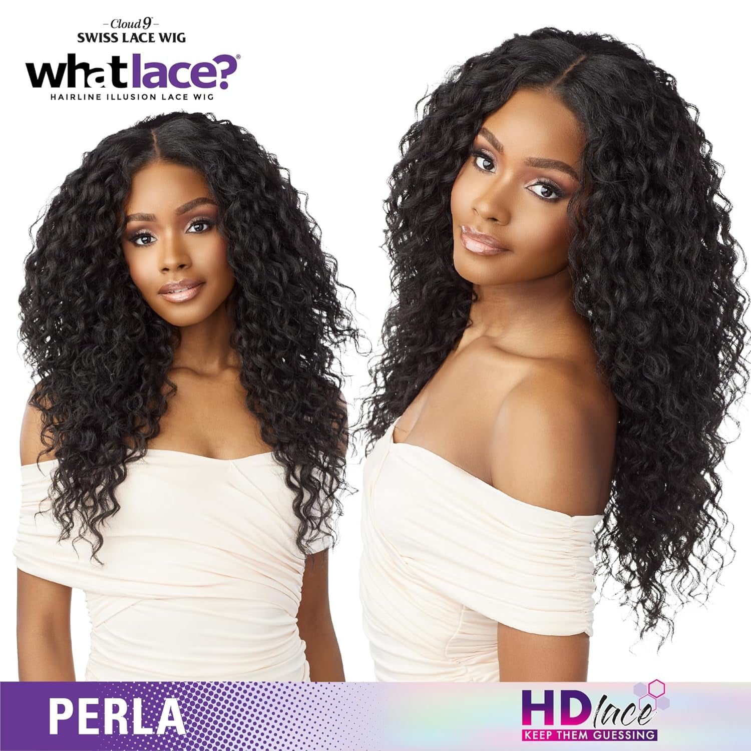 Sensationnel What Lace 13X6 Wigs - Perla Lacefrontal Hand Tied Glueless Synthetic with Natural Density Preplucked Hairline (BALAYAGEHAZELNUT)