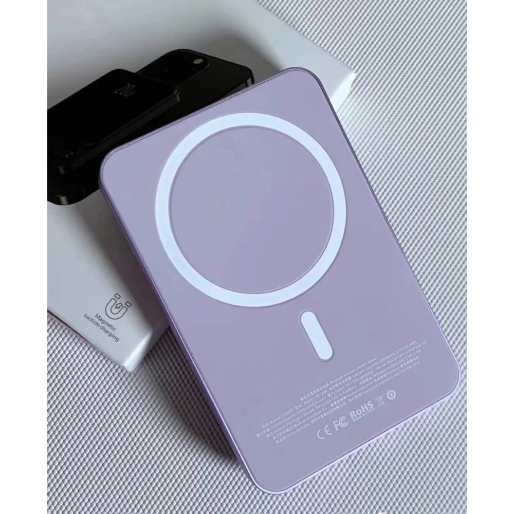 Owyfho 10000Mah Alloy for Magsafe Power Bank Magnetic Power Bank Wireless Fast Charger for Iphone 15 14 13 12 11 Backup Battery for Magsafe