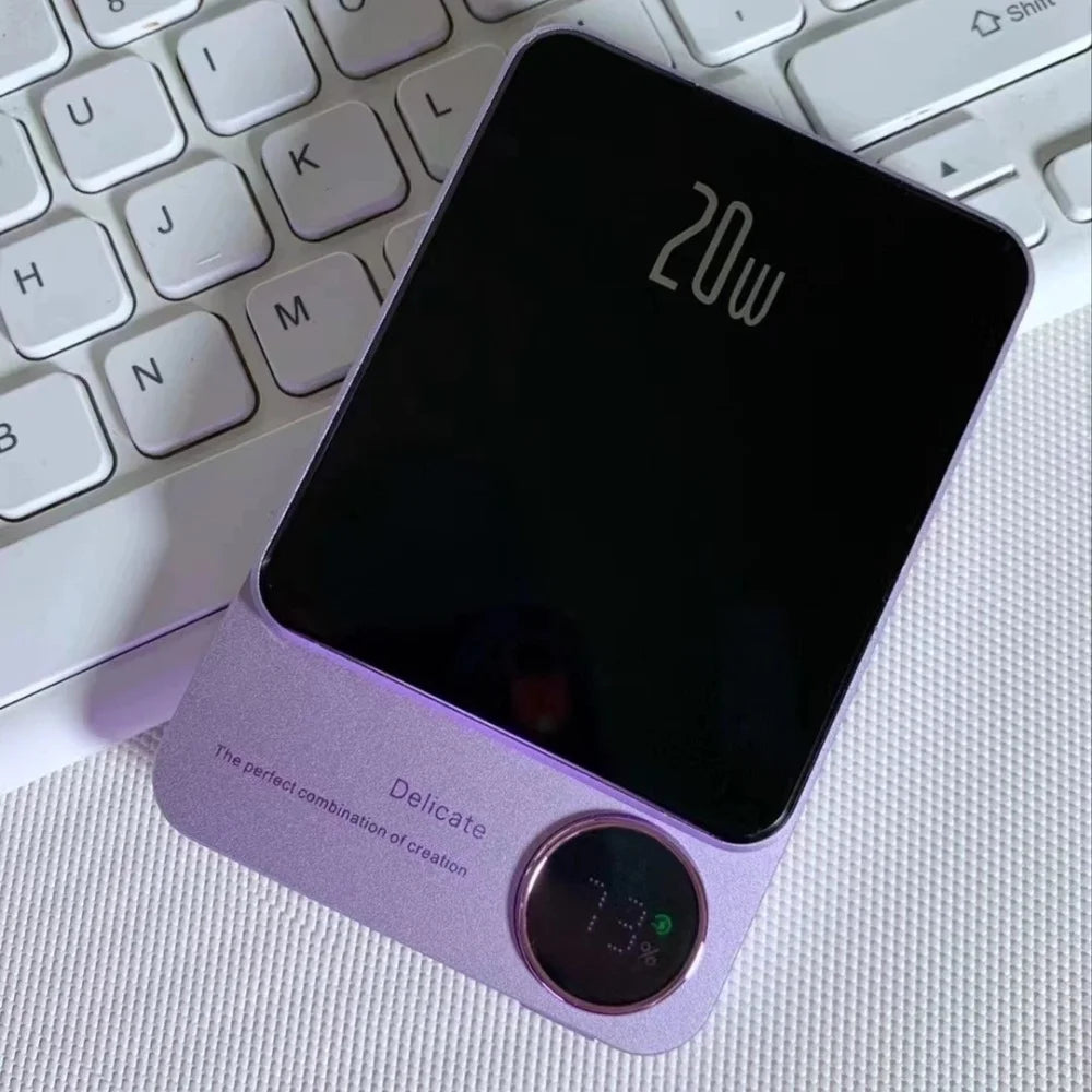 Owyfho 10000Mah Alloy for Magsafe Power Bank Magnetic Power Bank Wireless Fast Charger for Iphone 15 14 13 12 11 Backup Battery for Magsafe