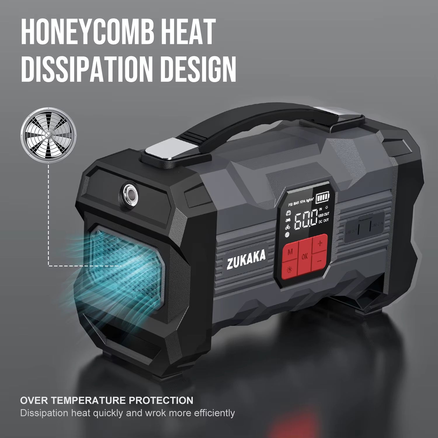 4 in 1 Jump Starter Air Pump Air Compressor Power Bank Starting Device Battery Booster Jump Starter