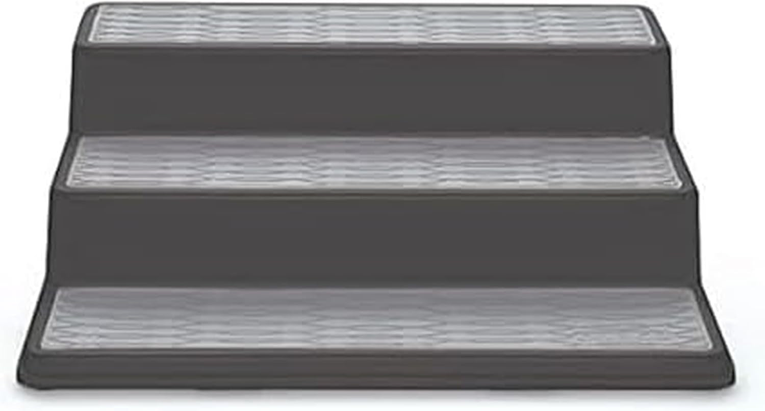 Copco 5220597 Non-Skid 3-Tier Spice Pantry Kitchen Cabinet Organizer, 10-Inch, Set of 2