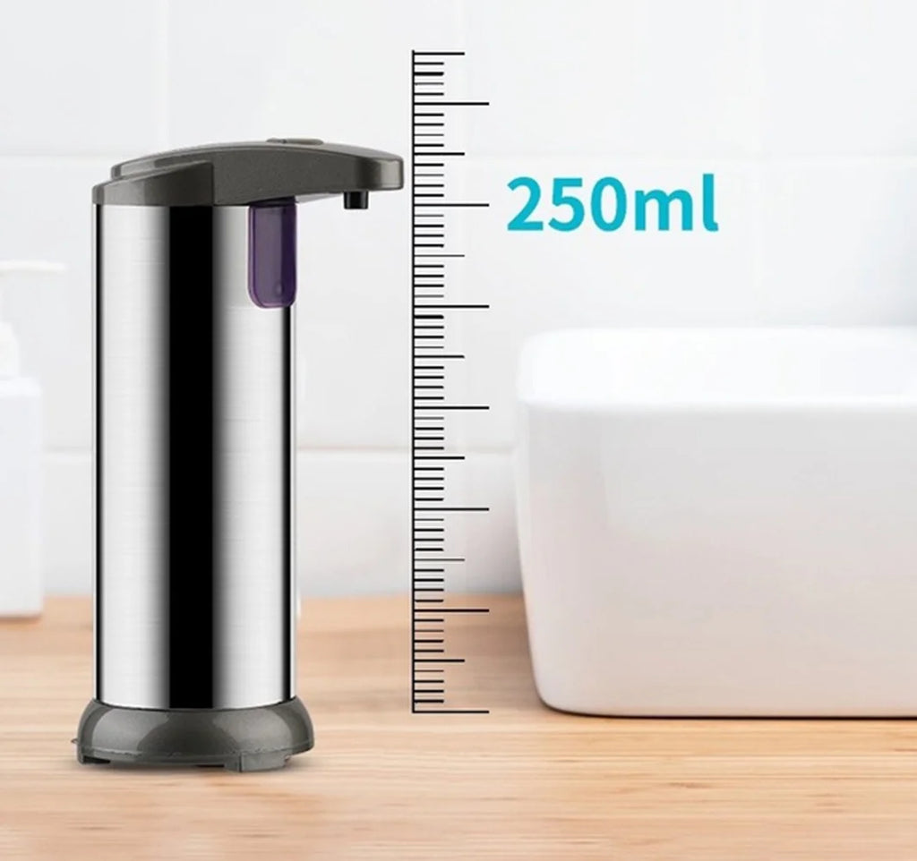 Delaman Automatic Liquid Soap Dispenser Touchless Battery Operated Stainless Steel Silver