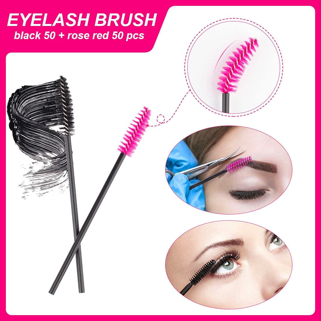 283 Pieces Makeup Tools Kit Includes Plastic Storage Organizer Box Hair Clips Eyeliner Brushes Mascara Wands and Lipstick Applicators for Lip (283A)