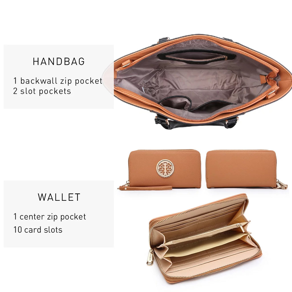 Dasein Women'S Handbags Purses Large Tote Shoulder Bag Top Handle Satchel Bag for Work