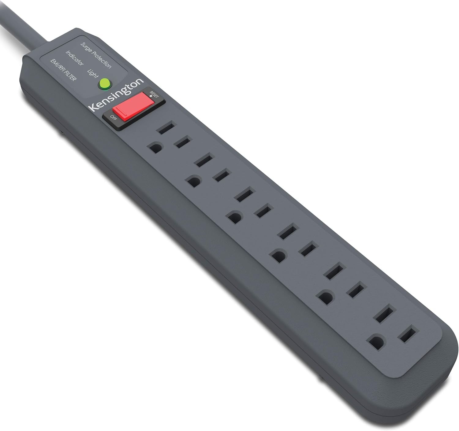 Kensington Guardian 6 Outlet Power Strip, 15Ft Surge Protector, 15-Foot Cord, 540 Joules, Black(K38215Na)