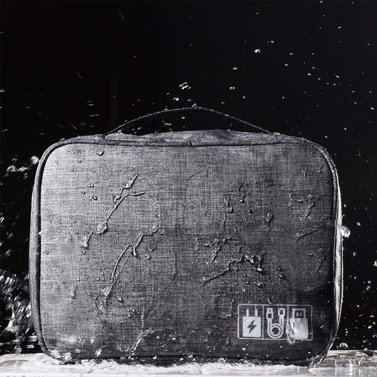 Orgawise Electronics Organizer, Electronic Accessories Bag Travel Cable Organizer Three-Layer for Ipad Mini, Kindle, Hard Drives, Cables, Chargers