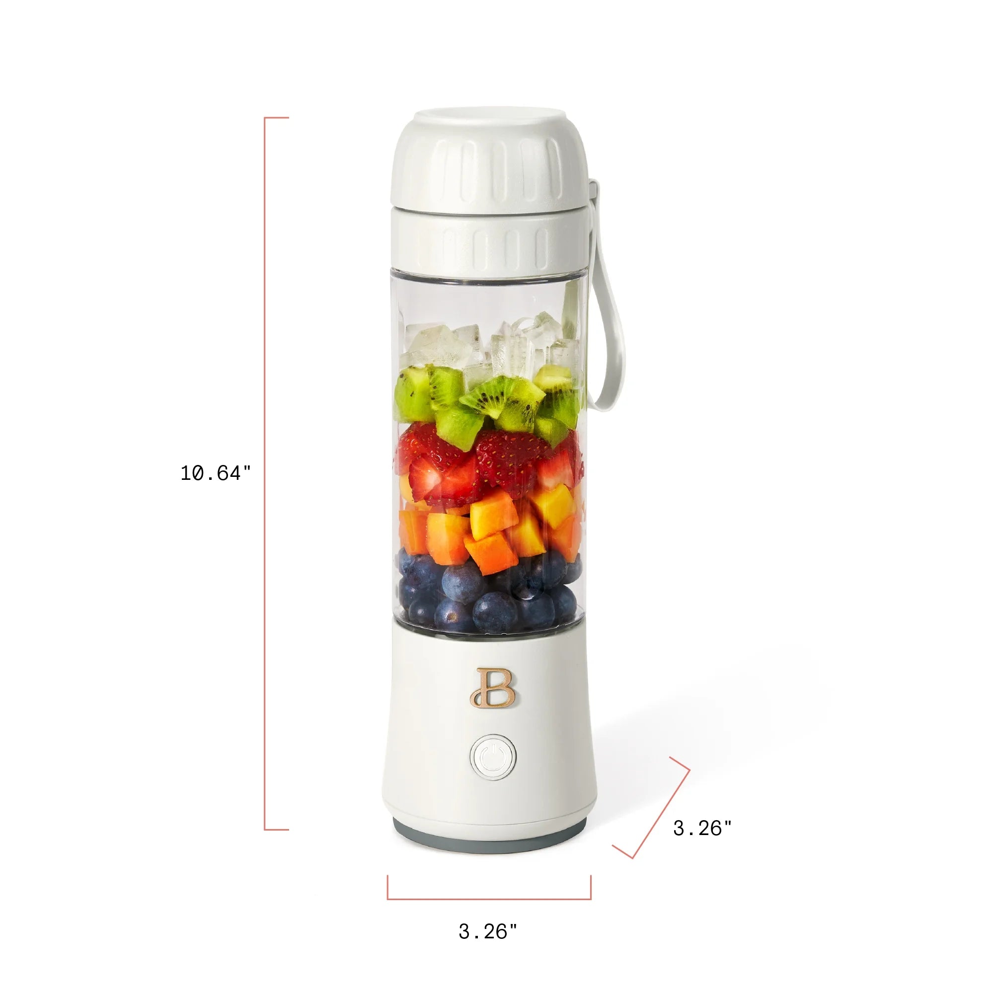 Beautiful Portable To-Go Blender 2.0, 70 W, 16 Oz, White Icing by Drew Barrymore