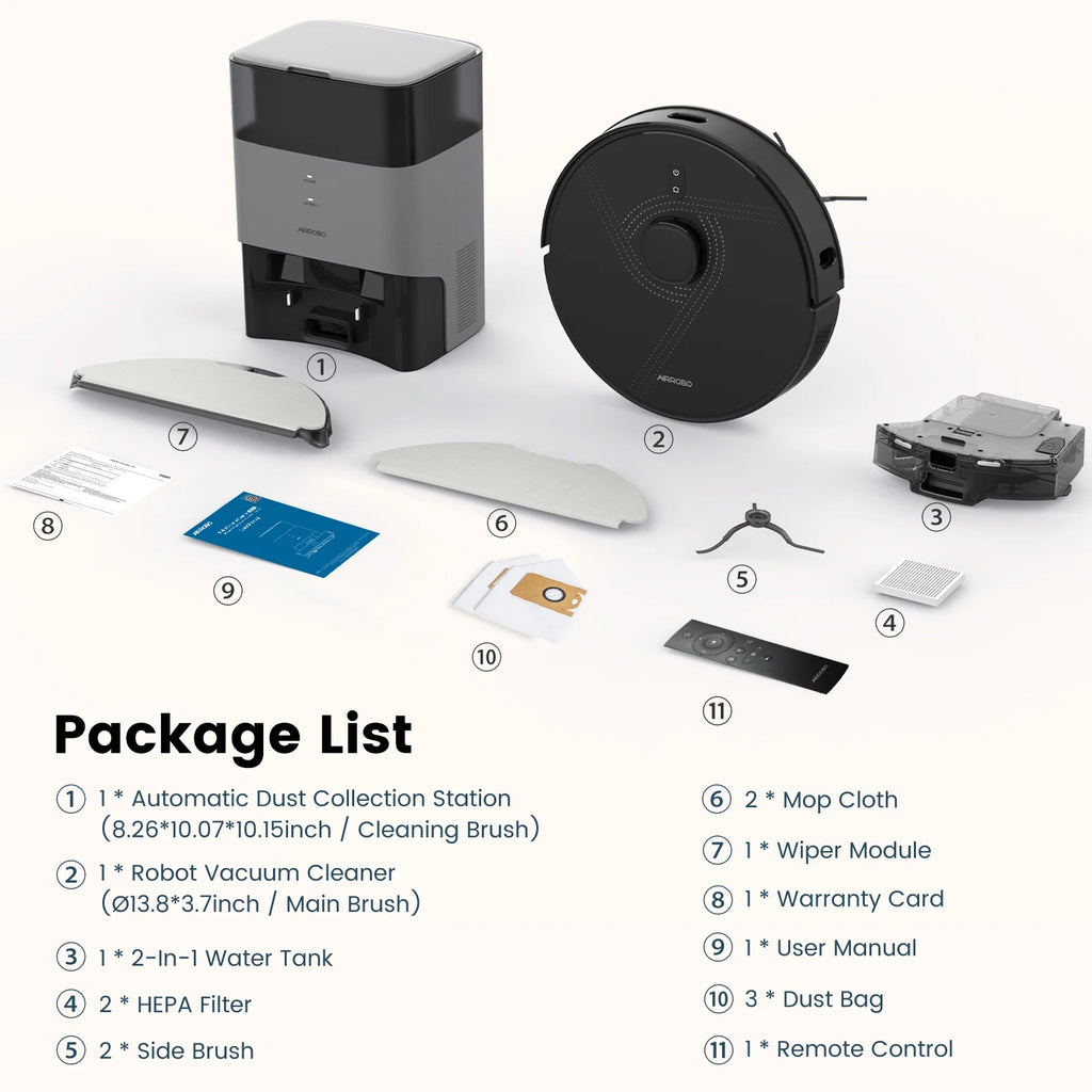 Robot Vacuum and Mop Combo L40 with 60 Days Self-Empty Station Voice Control Home Mapping