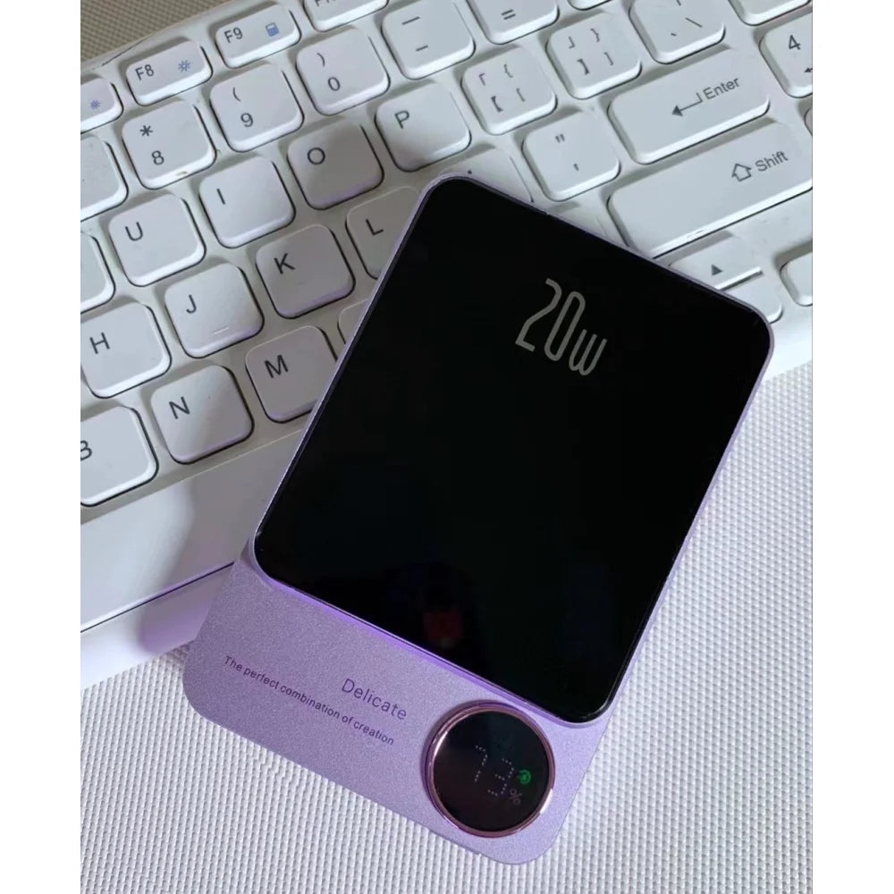 Owyfho 10000Mah Alloy for Magsafe Power Bank Magnetic Power Bank Wireless Fast Charger for Iphone 15 14 13 12 11 Backup Battery for Magsafe