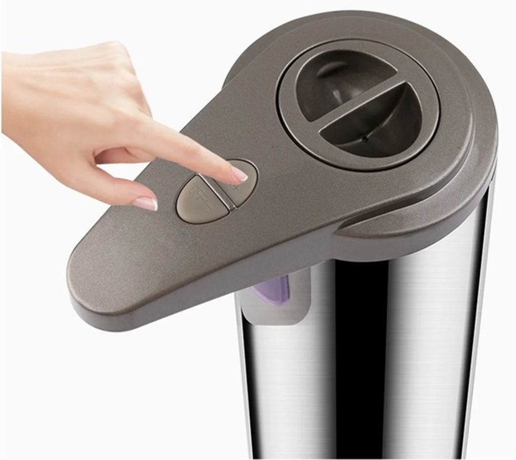 Delaman Automatic Liquid Soap Dispenser Touchless Battery Operated Stainless Steel Silver