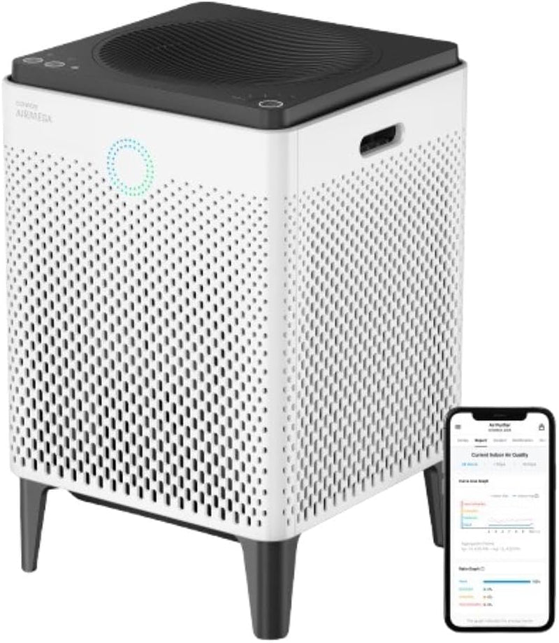 COWAY Air Purifiers for Home Large Room up to 3,120Ft², 2 Sets of Washable Pre-Filters and True HEPA Filters for Smoke, Allergies, Pet Dander, Odor, AQI, Auto & Sleep Mode, Timer, 5Yr Warranty, 400(G)