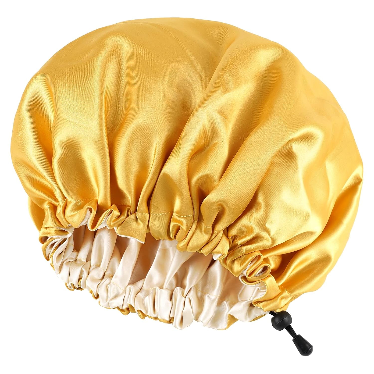 CHORHA Satin Sleep Cap, Double-Sided Adjustable Bonnet (Coral)