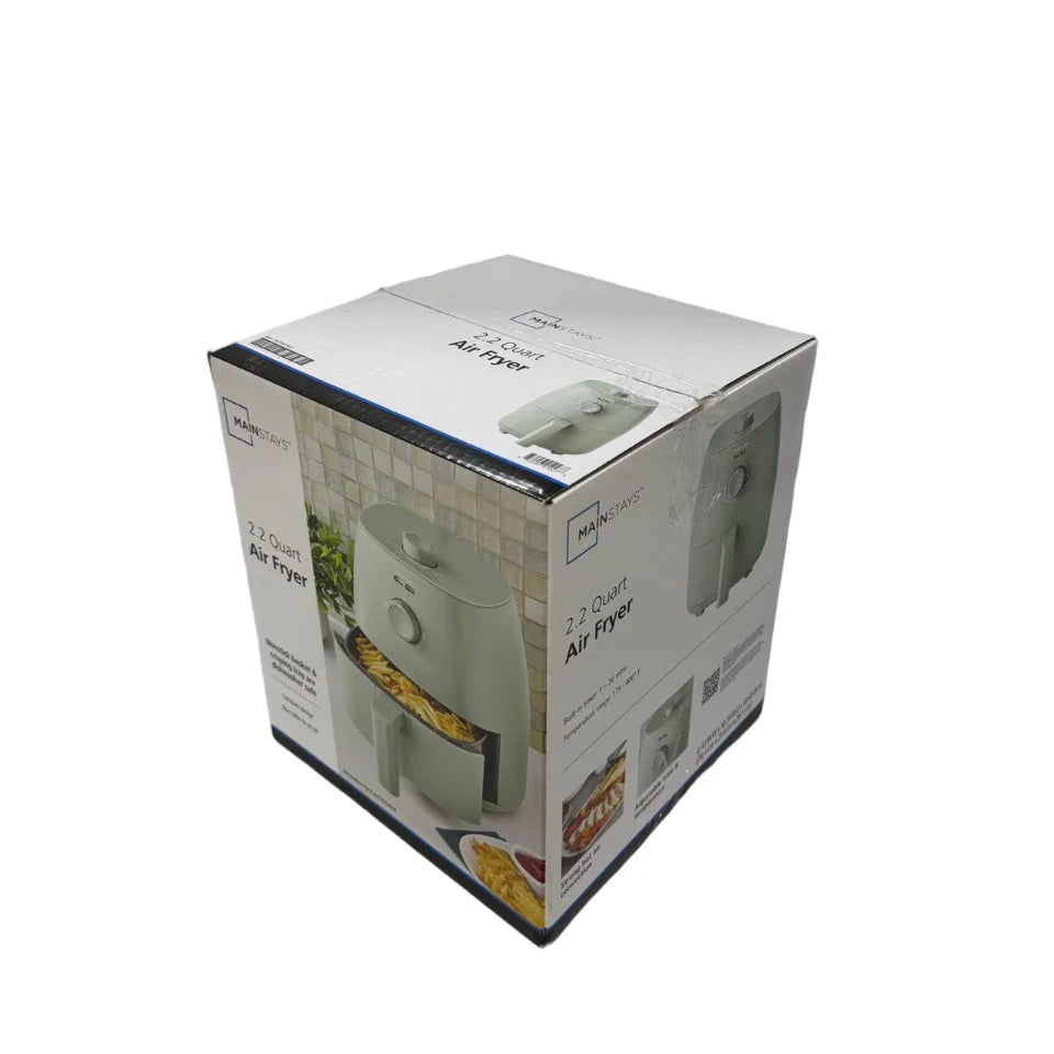 Mainstays 2.2 Qt Air Fryer, Sage Green - Automatic Shutoff, Nonstick