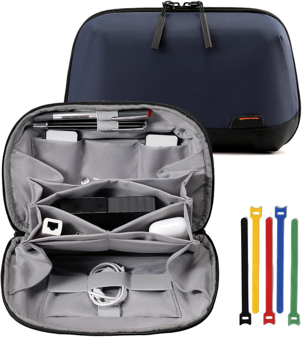 Orgawise Electronics Organizer, Electronic Accessories Bag Travel Cable Organizer Three-Layer for Ipad Mini, Kindle, Hard Drives, Cables, Chargers