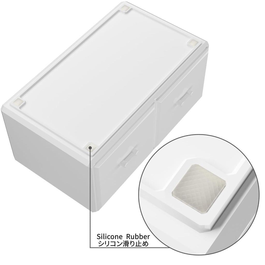 Readaeer Makeup Cosmetic Organizer Storage Drawers Display Boxes Case with 12 Drawers (White)