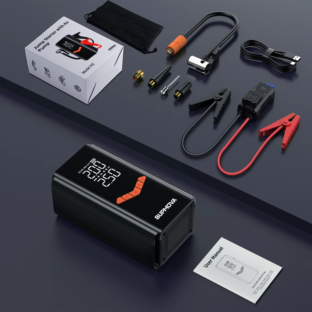 4 in 1 Jump Starter Air Pump Air Compressor Power Bank Starting Device Battery Booster Jump Starter