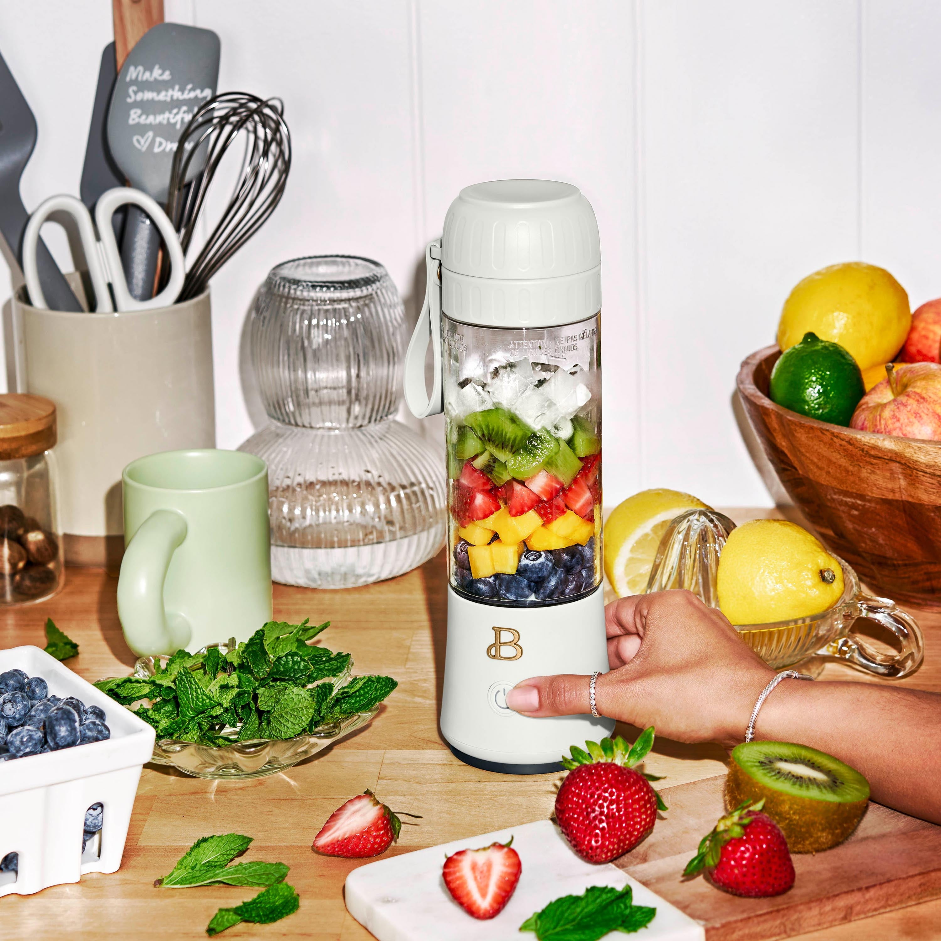 Beautiful Portable To-Go Blender 2.0, 70 W, 16 Oz, White Icing by Drew Barrymore