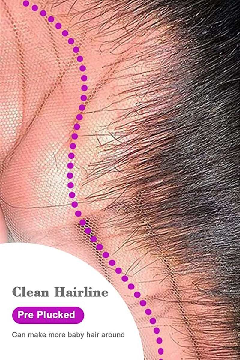 MYSHINYWIGS 13X4 Clear HD Lace Front Wig Clean Hairline Hd Lace Body Wave Wig Side/Middle/Free Part Wig Human Hair Transparent Invisible Lace Front Wigs with Baby Hair Natural Color 32 Inch